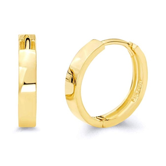 Jewelry - 14k Yellow OR White Gold 3mm Hoop Earrings 14mm